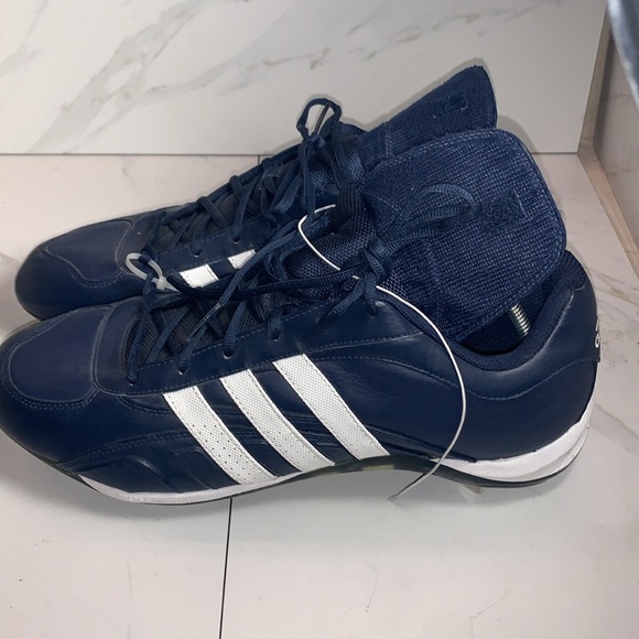 Adidas Mens Icon Bounce Royal Blue Metal Baseball Cleat Spike Low SZ 16 CG5243 - Picture 3 of 7